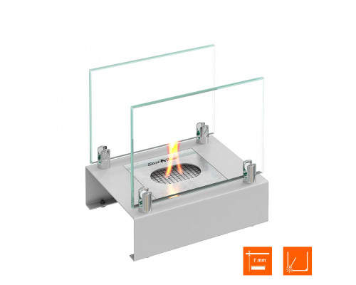 Настольный биокамин SteelHeat ALBA серый